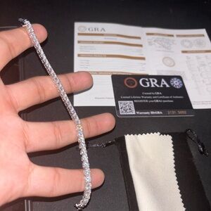 VVS Moissanite Sterling Silver Tennis Bracelet